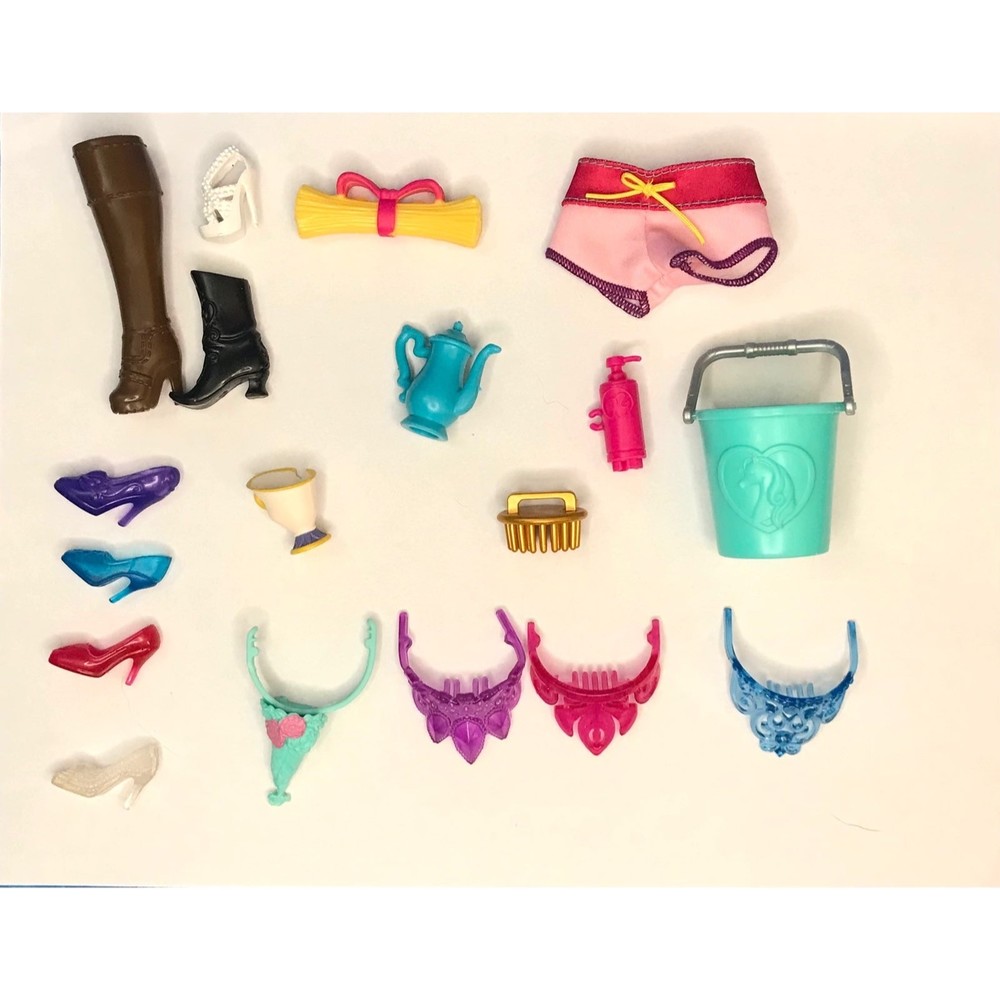 Barbie / Barbie Size Misc Lot of 18 Random Replacement Pieces. Single Shoes